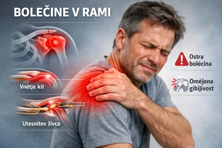 Bolečine v rami z označenim vnetjem kit in utesnitvijo živca