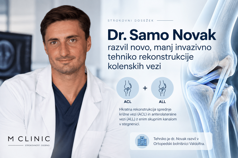 Dr. Samo Novak – nova tehnika rekonstrukcije kolenskih vezi ACL in ALL